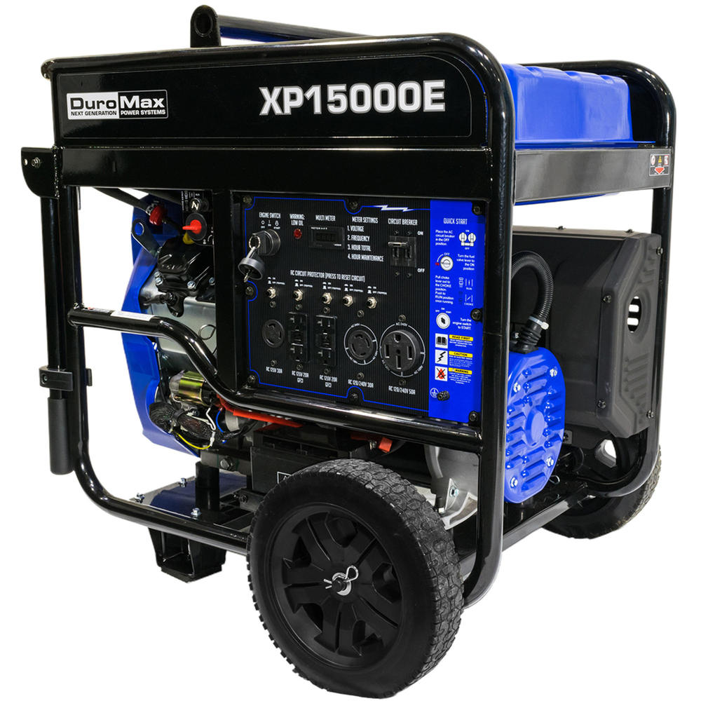 DuroMax XP15000E 1500W Twin GasPowered Electric Start Generator