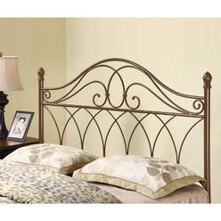 Coaster Transitional Rich Brown Metal Headboard with Weave Design 2.25x63x54.25 Inch