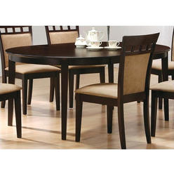 Coaster Gabriel Oval Dining Table Cappuccino