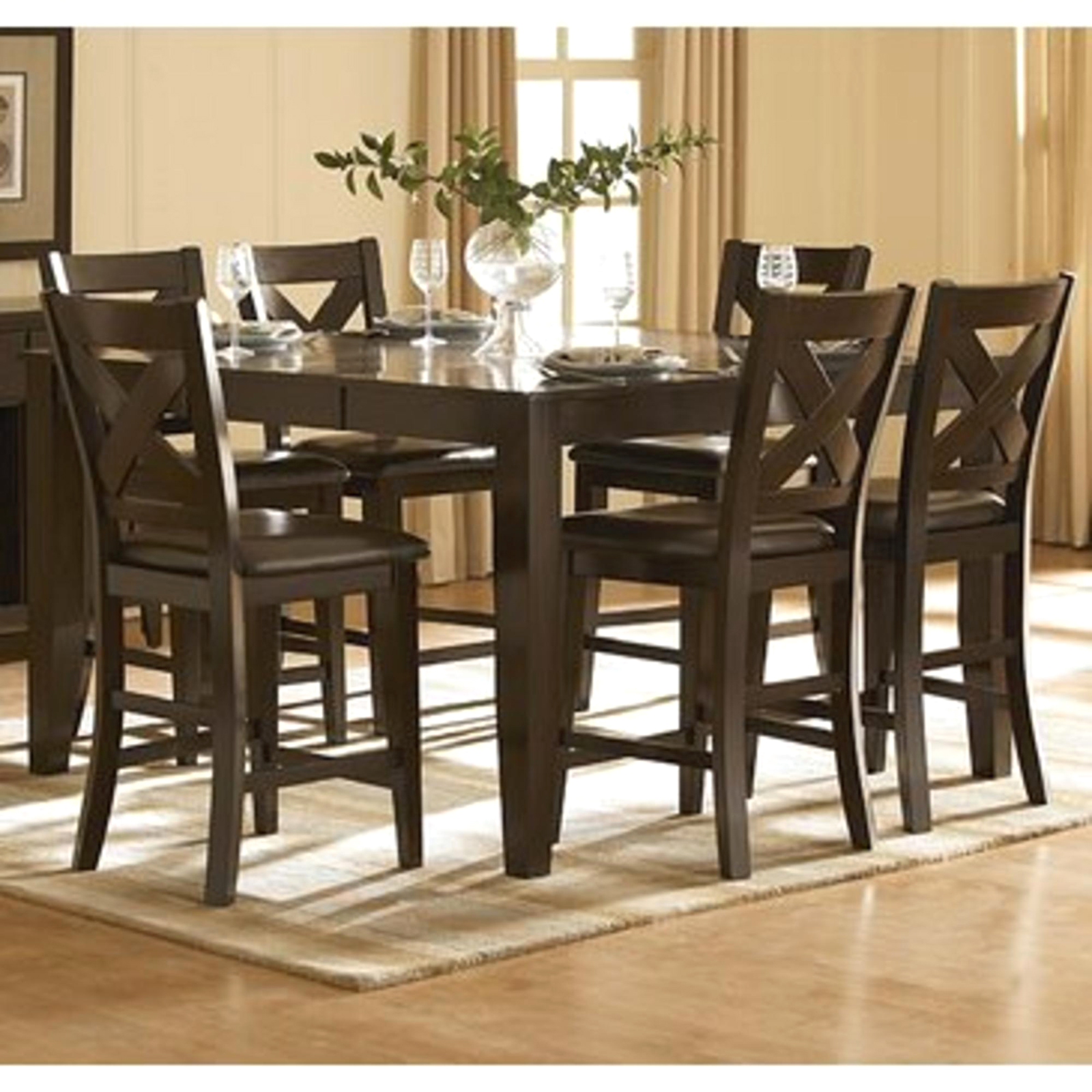 Homelegance Crown Point Square Counter Height Dining Table - Merlot