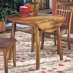 Ashley Signature Design by Ashley Berringer Dining Room Round Drop Leaf Table, Rustic Brown