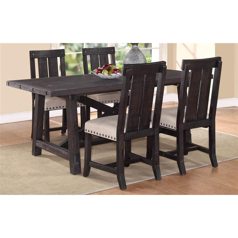 Modus Yosemite Gear-Drive Extension Dining Table with 3 Drawers - Dark Gray