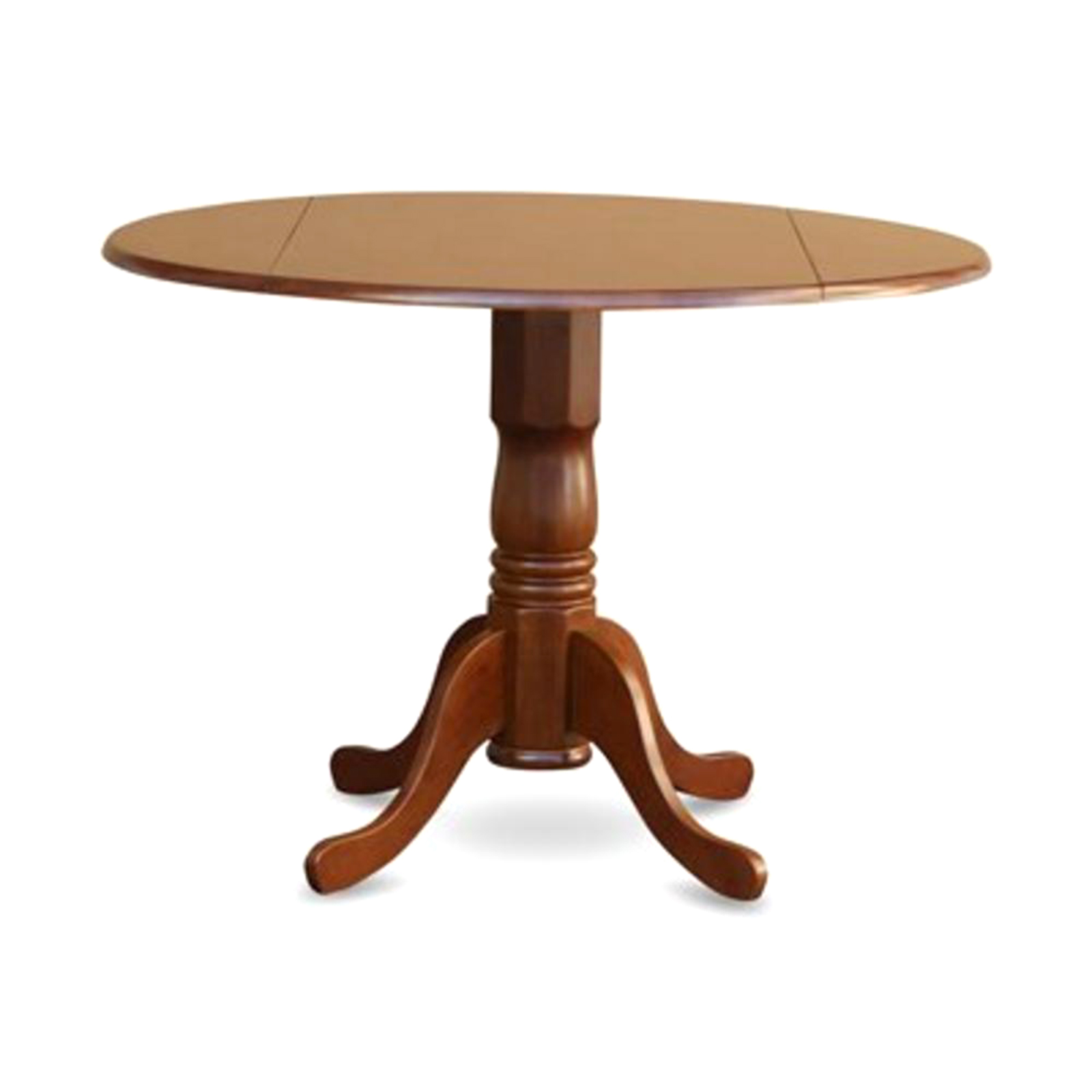 East West Furniture DLT Dublin Round Solid Asian Wood Kitchen Table - Saddle Brown