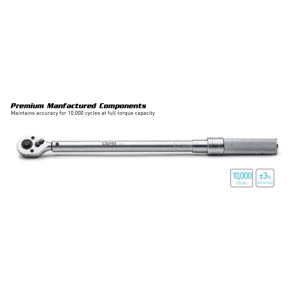 Capri Tools CP31202 1/2" 20-150ft.lb Industrial Torque Wrench