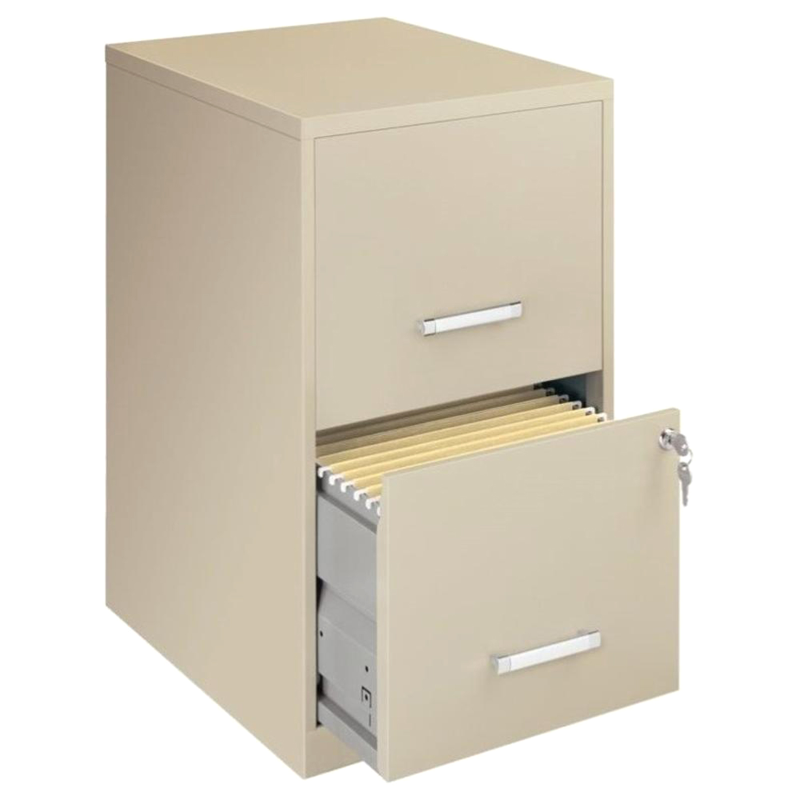 Lorell SOHO 25" 2-Drawer Letter Filing Cabinet - Putty