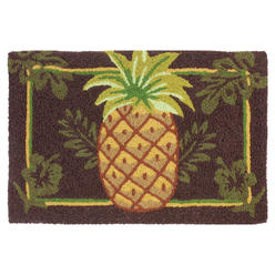 Jellybean Homefires Rugs 1.6' x 2.5' Welcoming Pineapple Brown and Yellow Rectangular Area Throw Rug