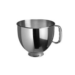 kitchenaid k5thsbp tilt-head mixer bowl with handle, polished stainless steel, polished stainless steel, 5-quart
