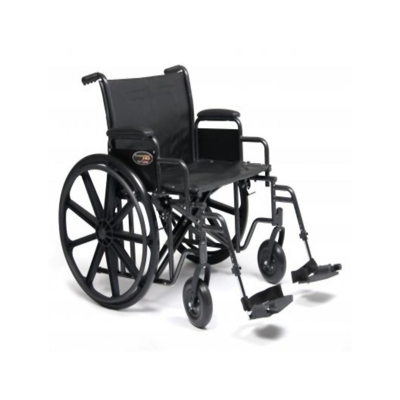 Everest & Jennings 22" x 18" Heavy-Duty Traveler Wheelchair with Detachable Desk Armrests