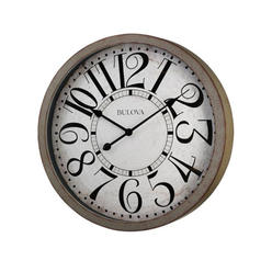 Bulova C4815 Westwood Wall Clock, Antique Grey