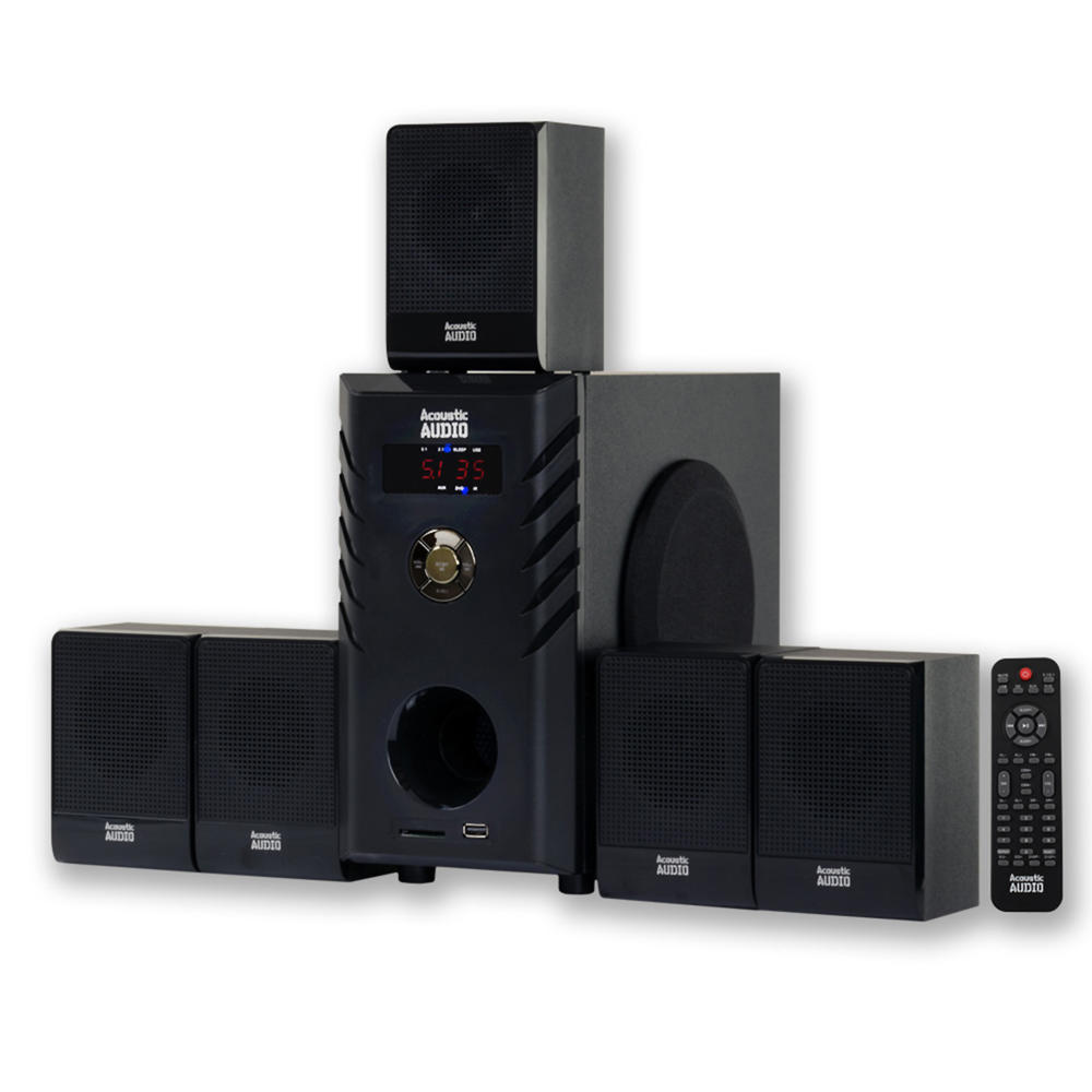Acoustic Audio AA5104  5.1 Channel Home Theater Surround Sound Speaker System