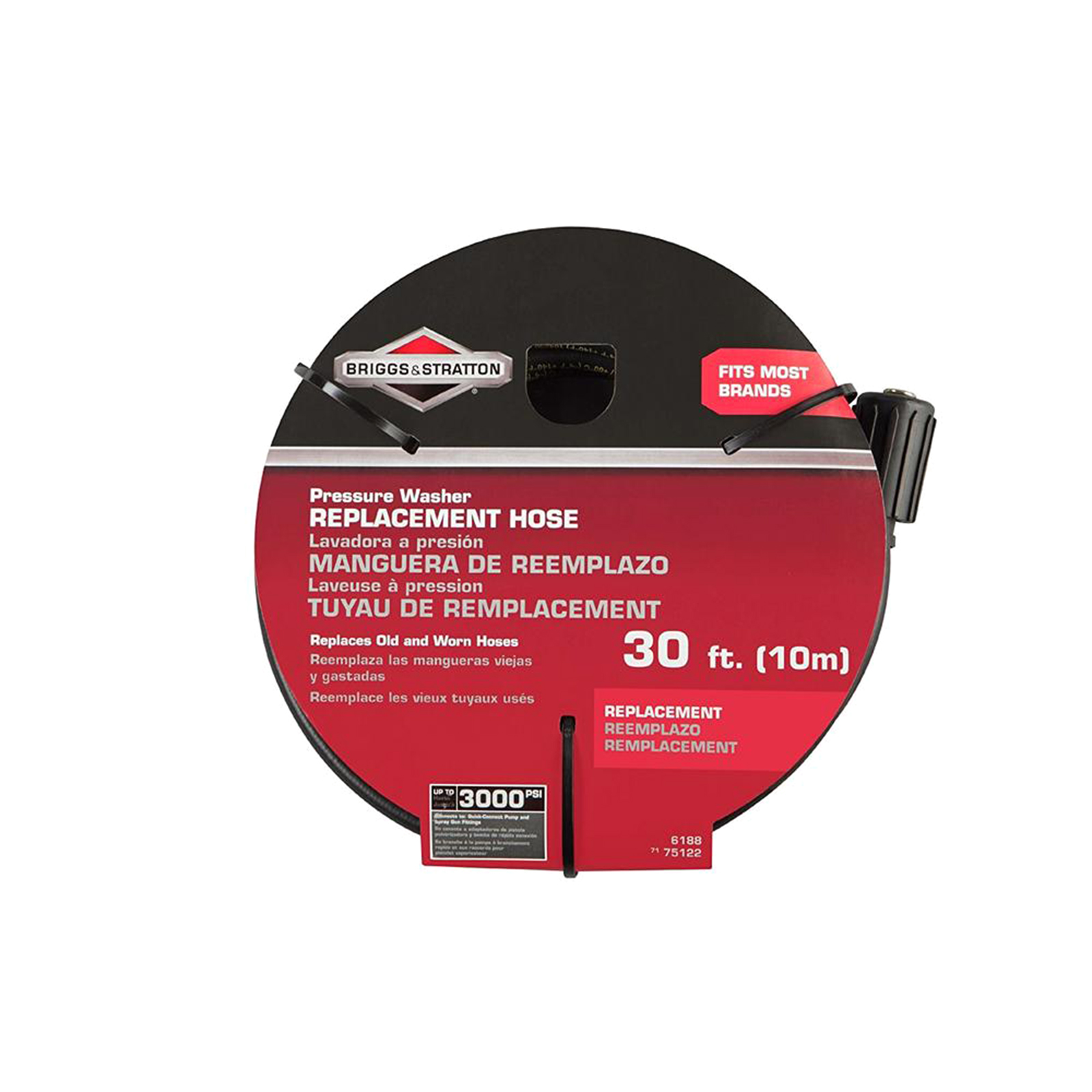 Briggs & Stratton 6188 30' Pressure Washer Replacement Hose with Dual O