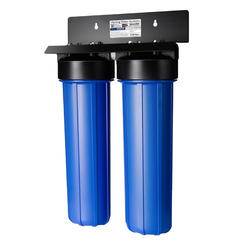 iSpring WGB22B 2-Stage Whole House Water Filtration System with 20” x 4.5” Fine Sediment and Carbon Block Filters, Removes 99% o