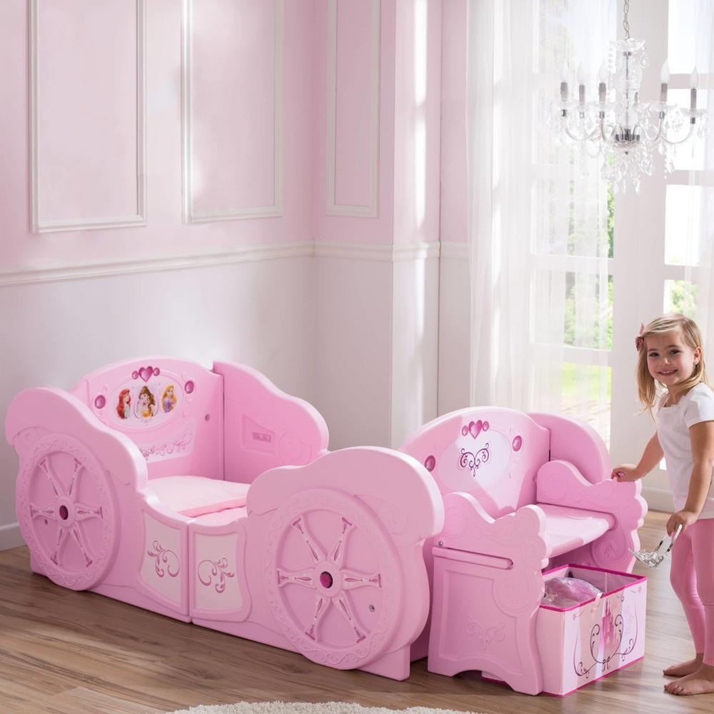 Disney  Princess Carriage Convertible Toddler-to-Twin Bed