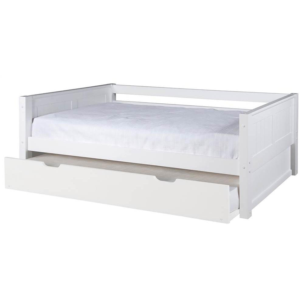 Camaflexi Twin Solid Wood Daybed with Trundle - White Finish