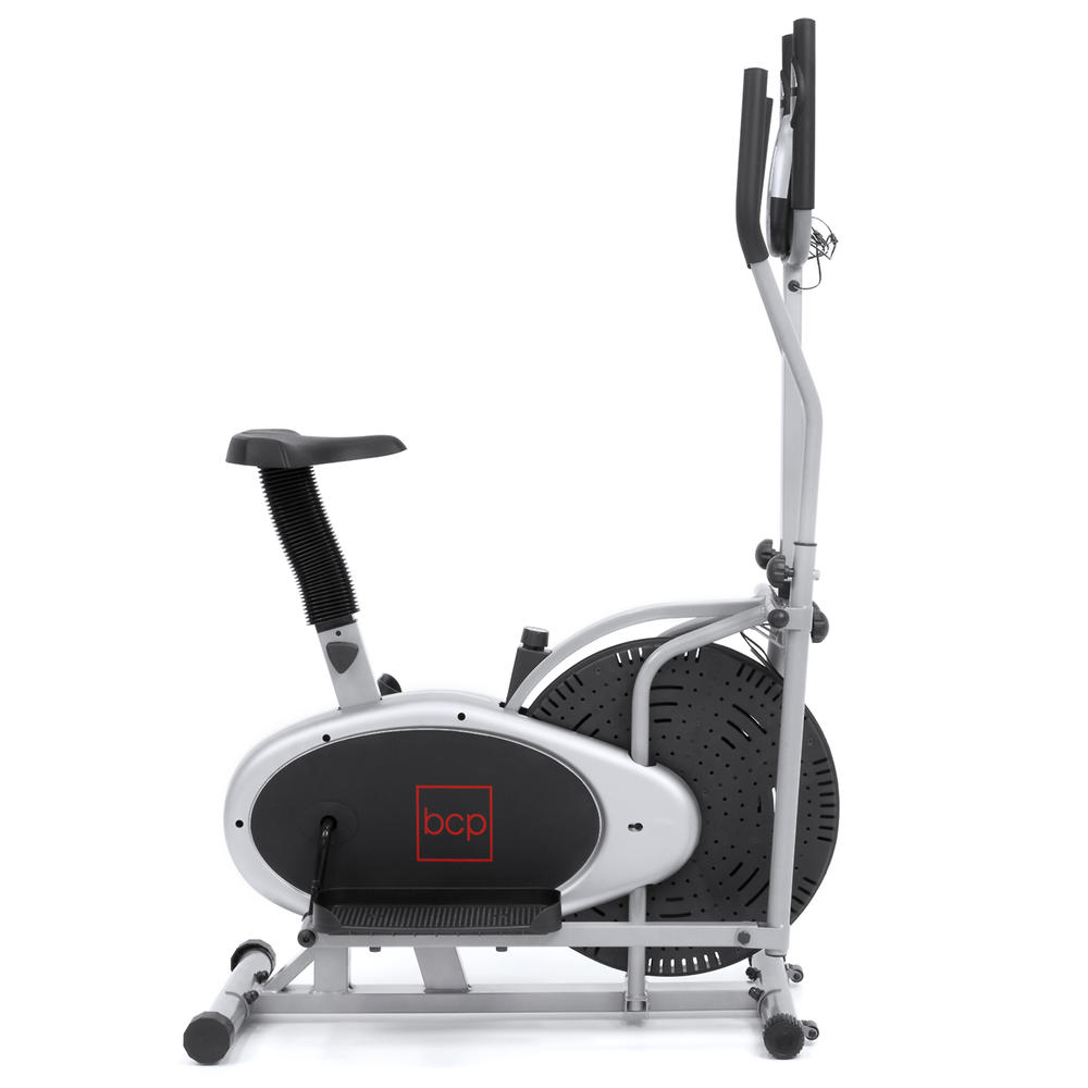 Best Choice Products Elliptical 2-In-1 Bike and Cross Trainer Exercise Machine with LCD Screen