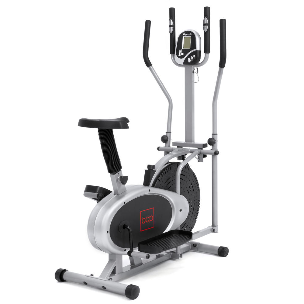 Best Choice Products Elliptical 2-In-1 Bike and Cross Trainer Exercise Machine with LCD Screen