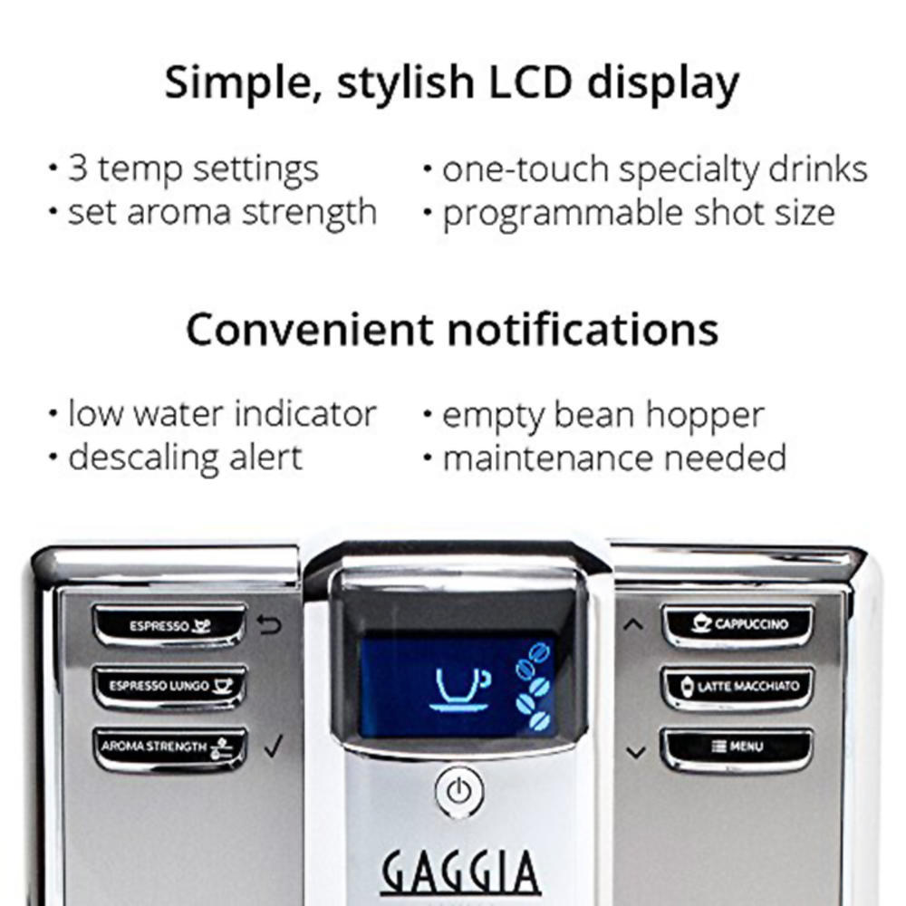 Gaggia RI8762 Anima Prestige One-Touch Automatic Coffee Machine - Silver