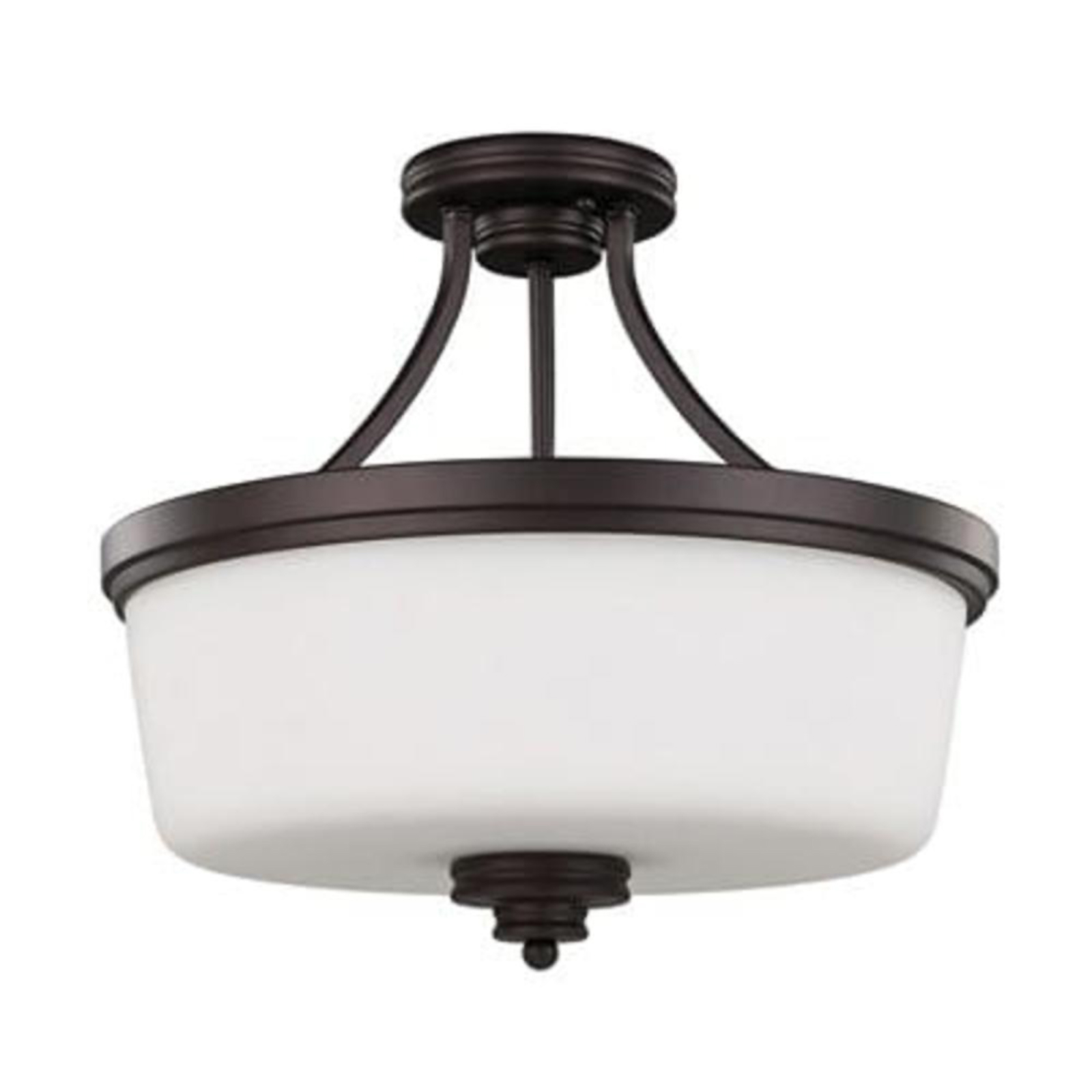 Canarm Jackson 3-Bulb Opal Glass Semi-Flush Ceiling Light - Oil-Rubbed Bronze