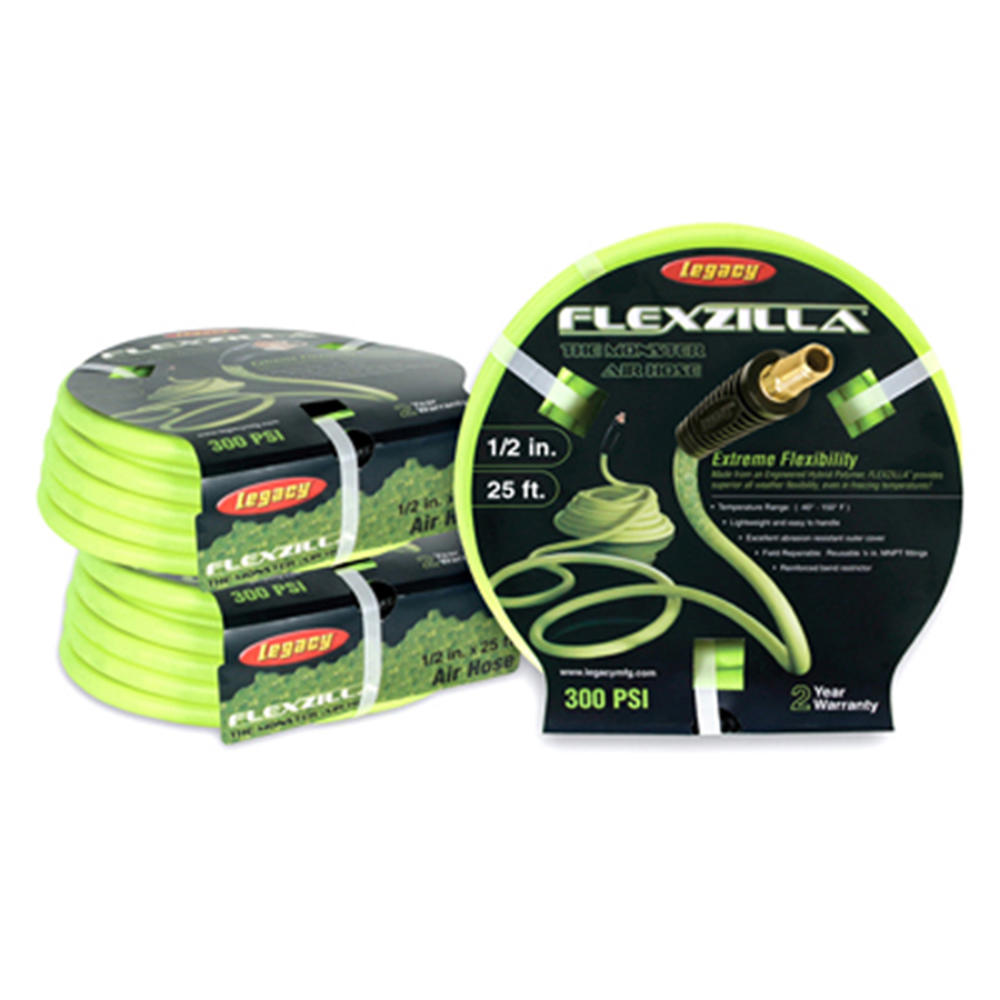 Legacy Manufacturing Company Flexzilla 1/2" x 25' Air Hose with 3/8" Ends