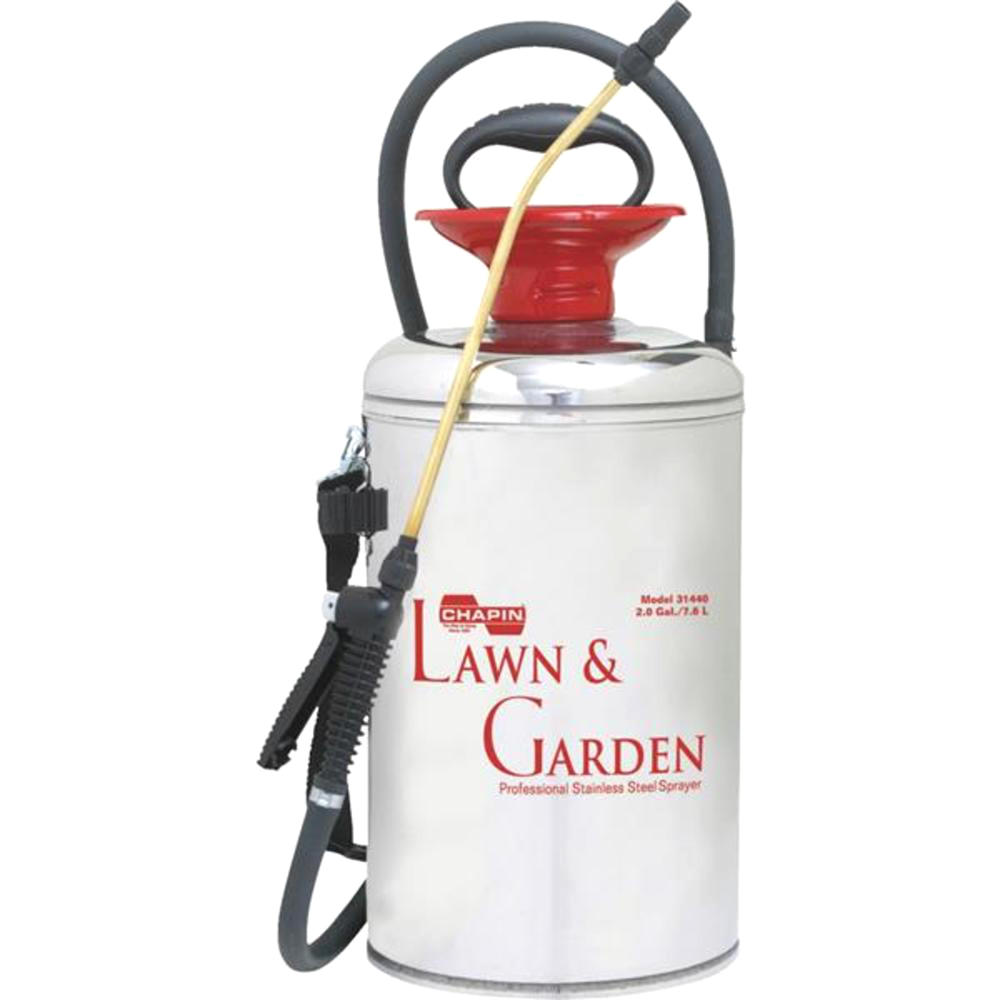 Chapin Mfg 31440 2gal. Stainless Steel Sprayer with Funnel Top