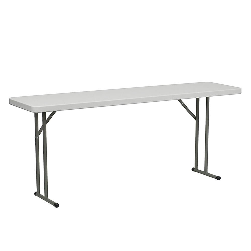 Flash Furniture 72" Plastic Folding Training Table - Granite White