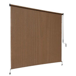 Coolaroo Exterior Roller Shade, Cordless Roller Shade with 90% UV Protection, No Valance, (4 W X 6 L), Mocha