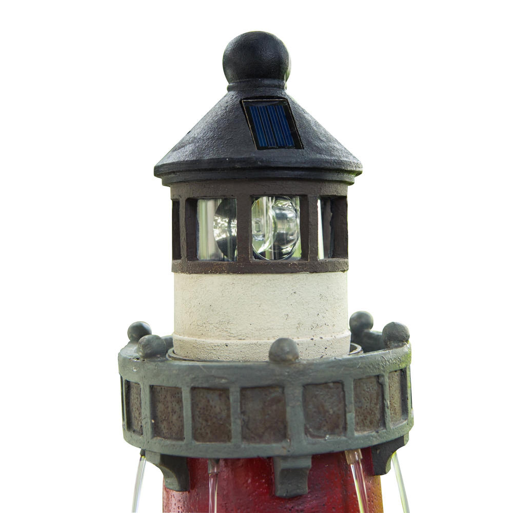 Teamson Design Corp. VFD8185 Peaktop Rotating Solar-Powered Lighthouse Fountain - Multicolor