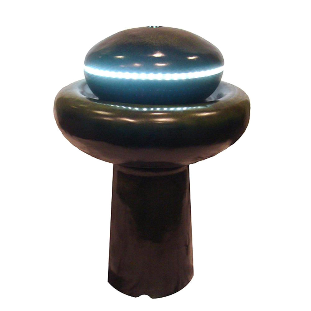 Northlight Green Mushroom Outdoor Water Fountain with LED Lights