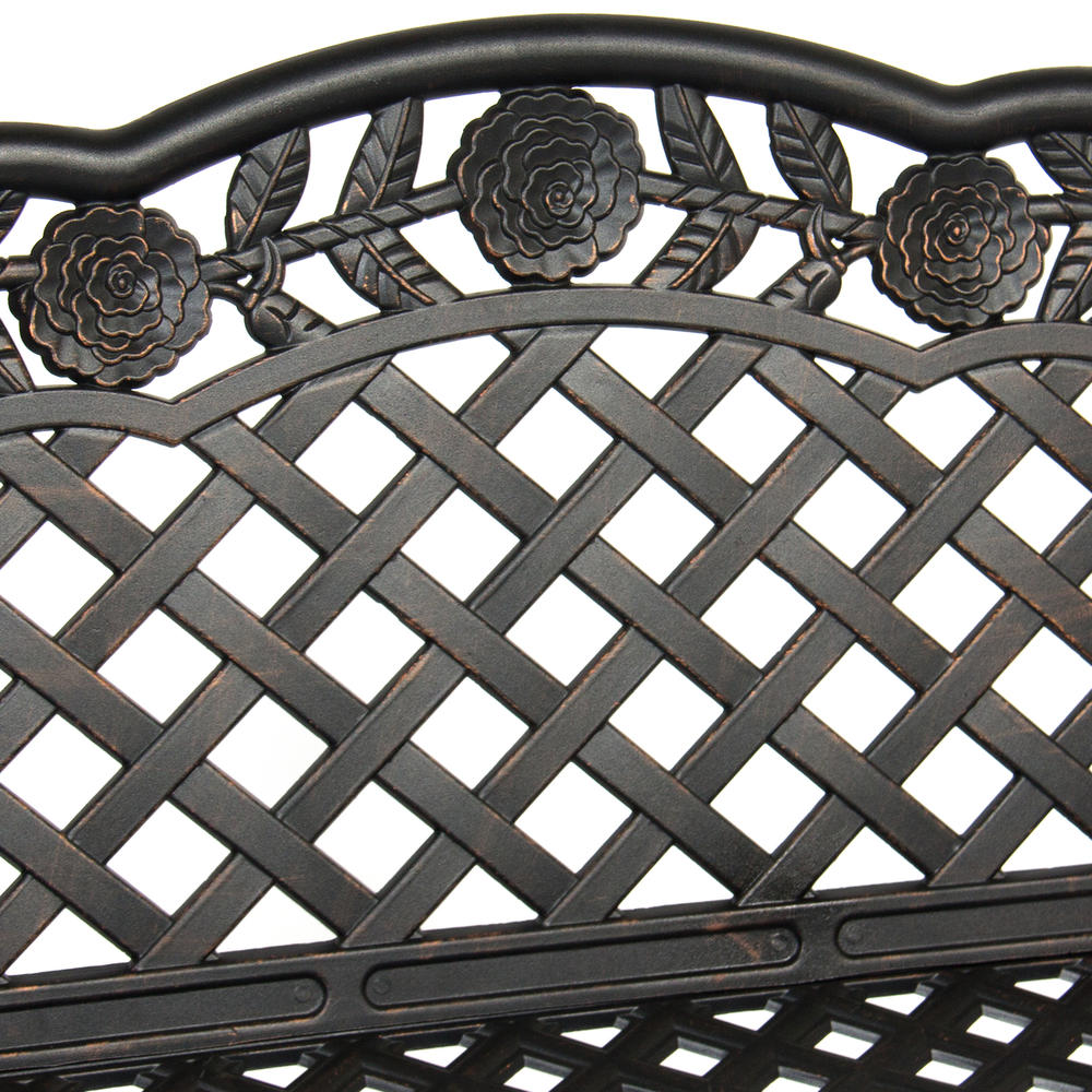 Best Choice Products Cast Aluminum Outdoor Garden Bench - Antique Copper