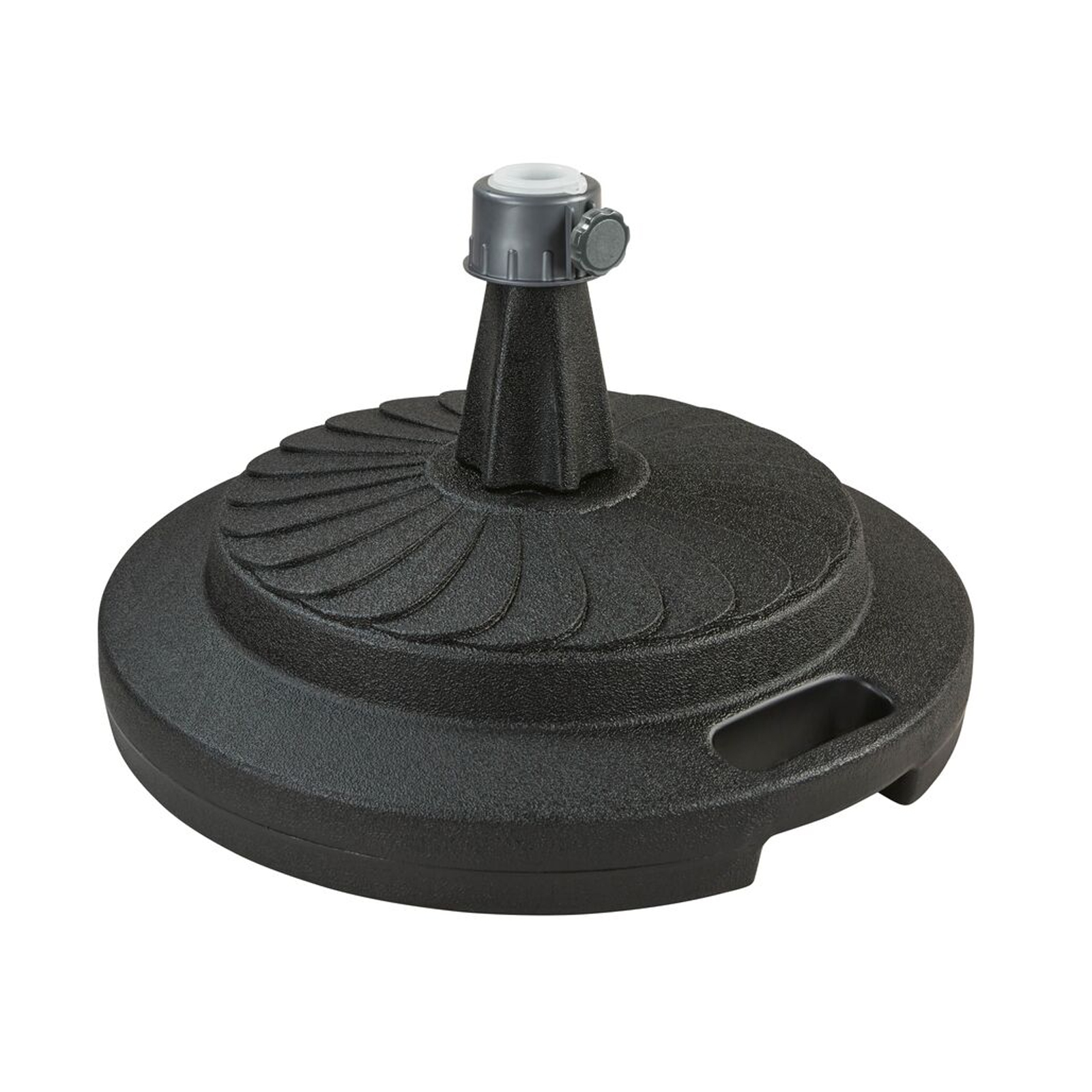 commercial patio umbrella base Semi-Auto Table Umbrellas When preparing your outdoor patio space for a great gathering of people Flash Furniture Universal Black Cement
