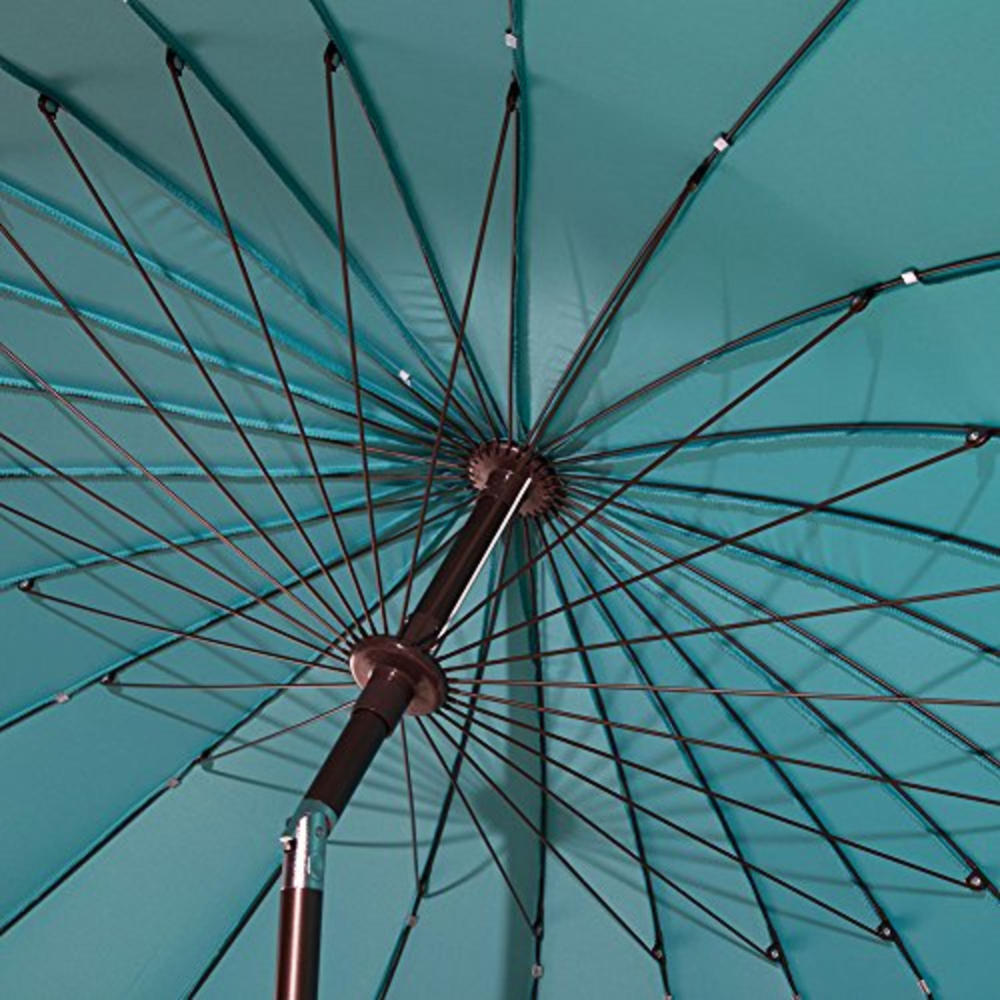 Abba Patio 8.5' Round Outdoor Table Umbrella with Push Button Tilt and Crank