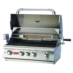 Bull Outdoor Products 30 Inch Stainless Steel Bull BBQ Angus 4-Burner Barbecue Grill Natural Gas