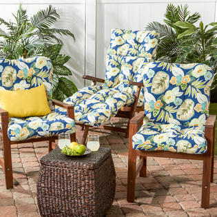 Greendale home fashions outdoor discount high back chair cushion salsa