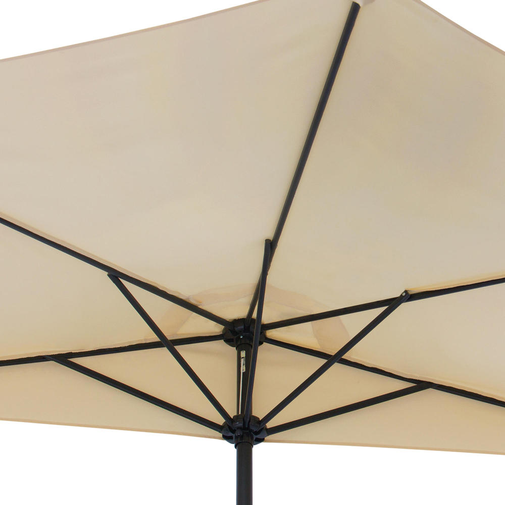 Best Choice Products 10' Half Patio Umbrella with Stand - Tan