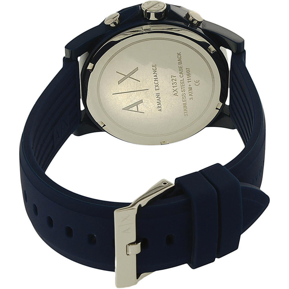 Armani Exchange AX1327 Men\'s Silicone Quartz Dress Watch - Blue