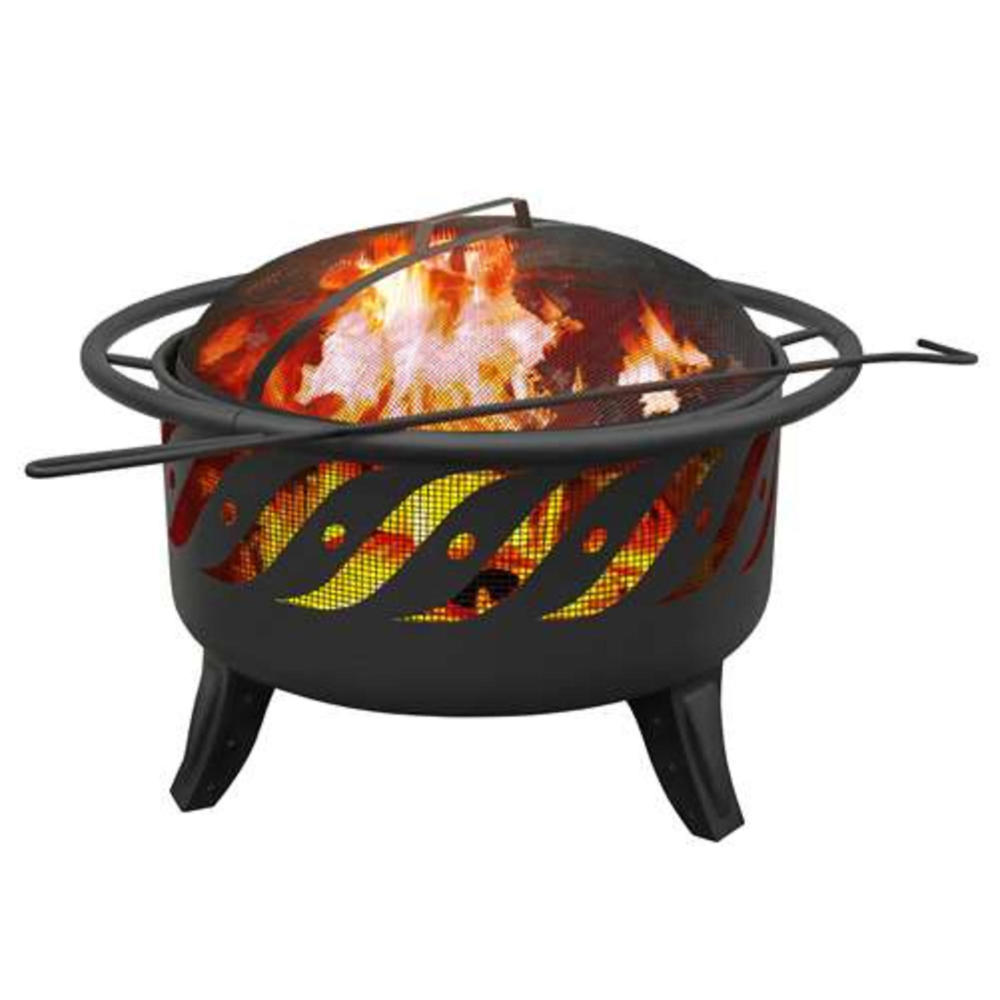 Landmann 23172 Patio Lights Firewave Fire Pit with Cooking Grate