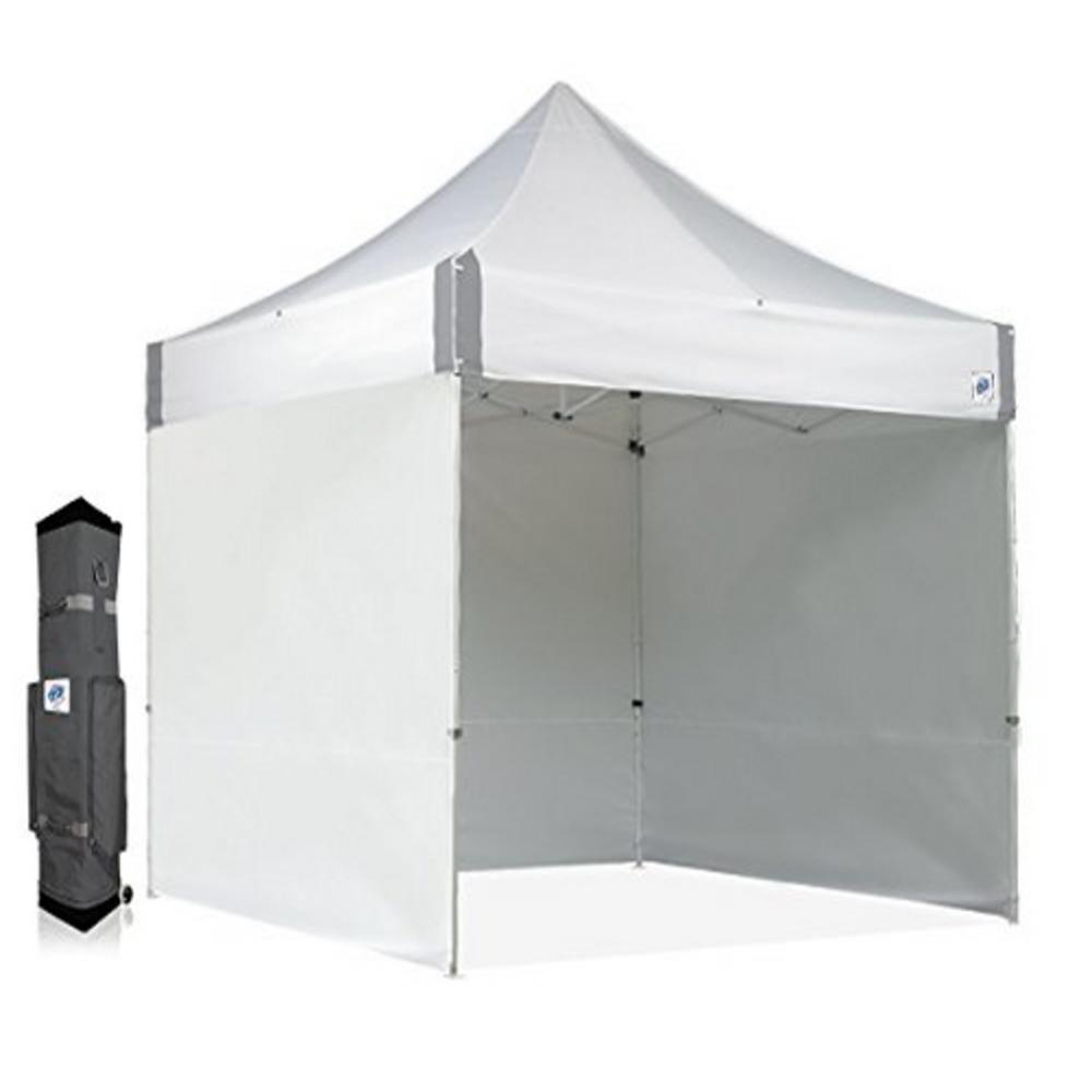 E-Z UP ES100S 10' x 10' Fabric Event Shelter with Roller Bag - White