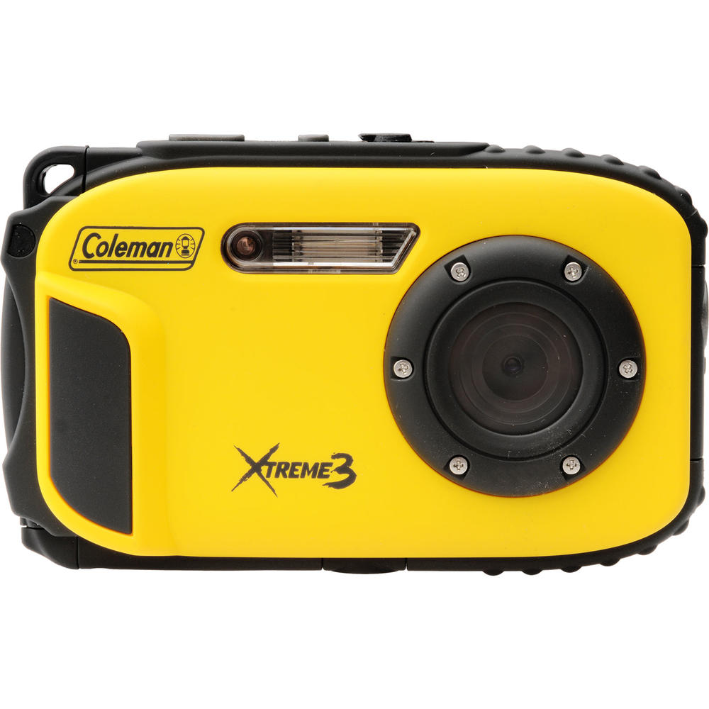 Coleman C9WP-Y-kit-84780  Xtreme3 C9WP Shock & Waterproof 1080p HD Digital Camera (Yellow) with 32GB Card + Battery + Case + Fle