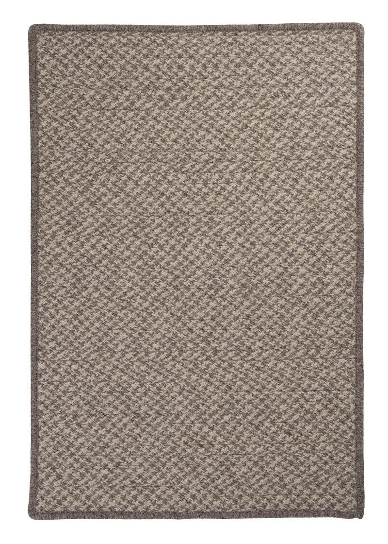 Clonial Mills Colonial Mills Natural Wool Houndstooth Braided Latte Area Rug