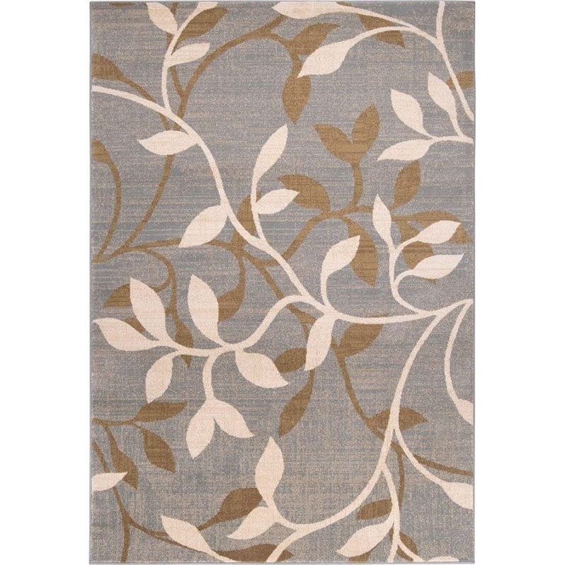 Surya  Riley RLY-5012 Transitional Machine Made 100% Polypropylene Light Pear 2' x 3'3" Floral Accent Rug