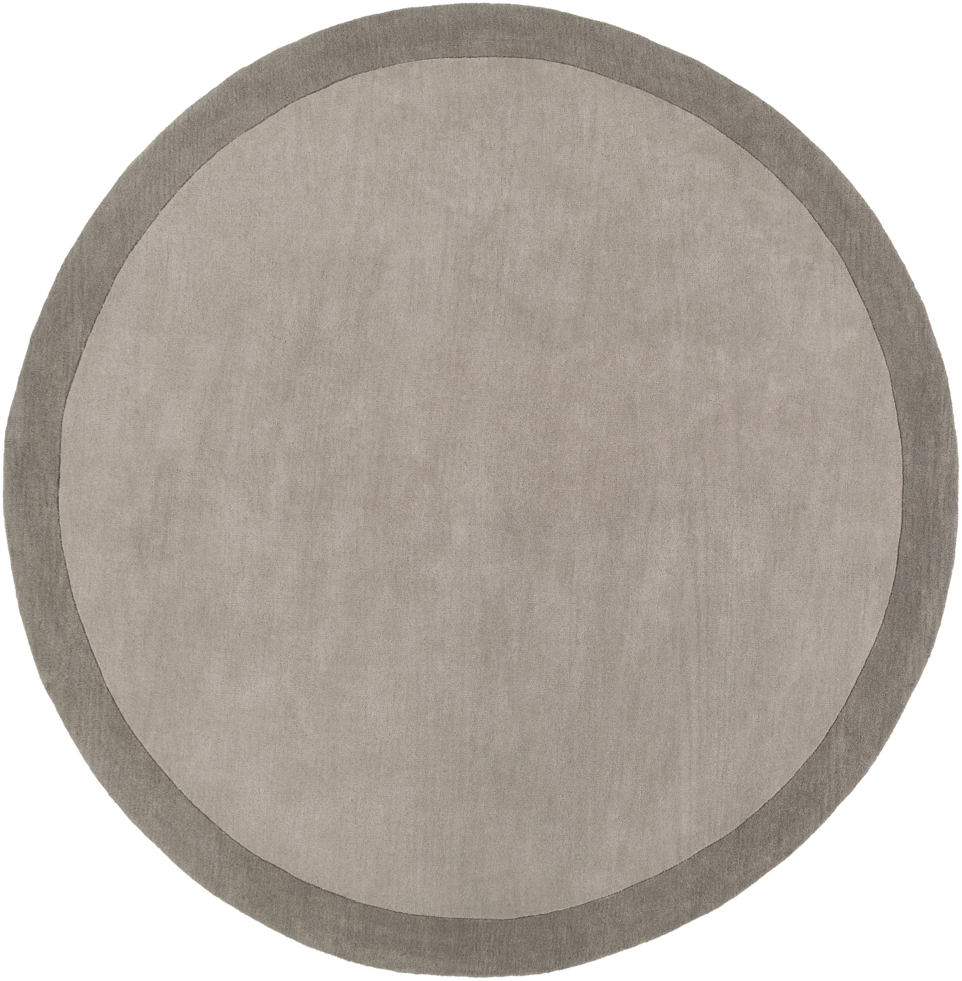 Surya  Madison Square Charcoal and Light Gray Round: 6 Ft Rug