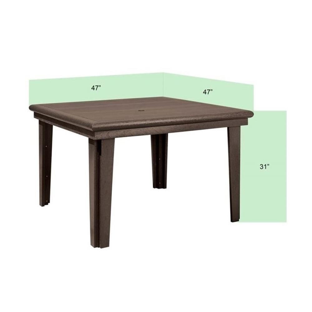 CR Plastic  C.R. Plastic Products Generations 47-inch Square Dining Table -Yellow
