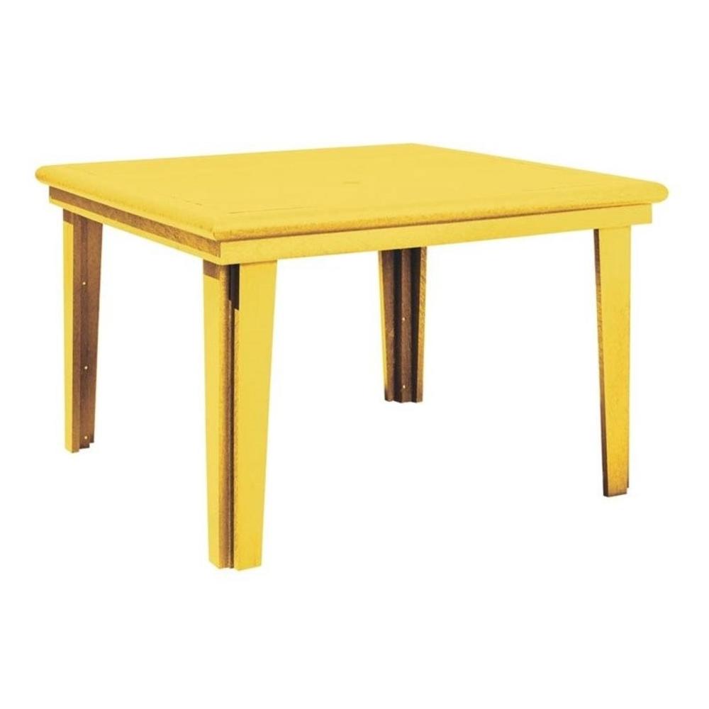 CR Plastic  C.R. Plastic Products Generations 47-inch Square Dining Table -Yellow