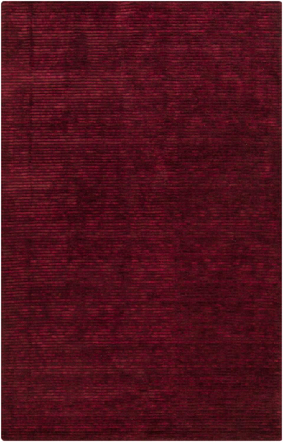 Diva At Home 8' x 11' Earthy Serenity Cranberry Red Hand Woven Wool Area Throw Rug