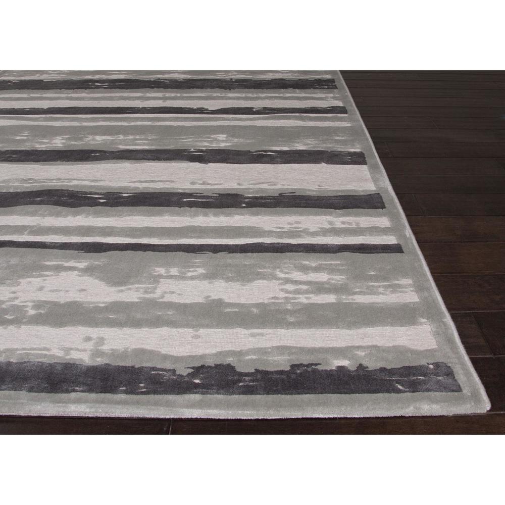 Diva At Home 5' x 7.5' Taupe Gray, Charcoal Gray and Azure Mist Modern Dazzle Area Throw Rug