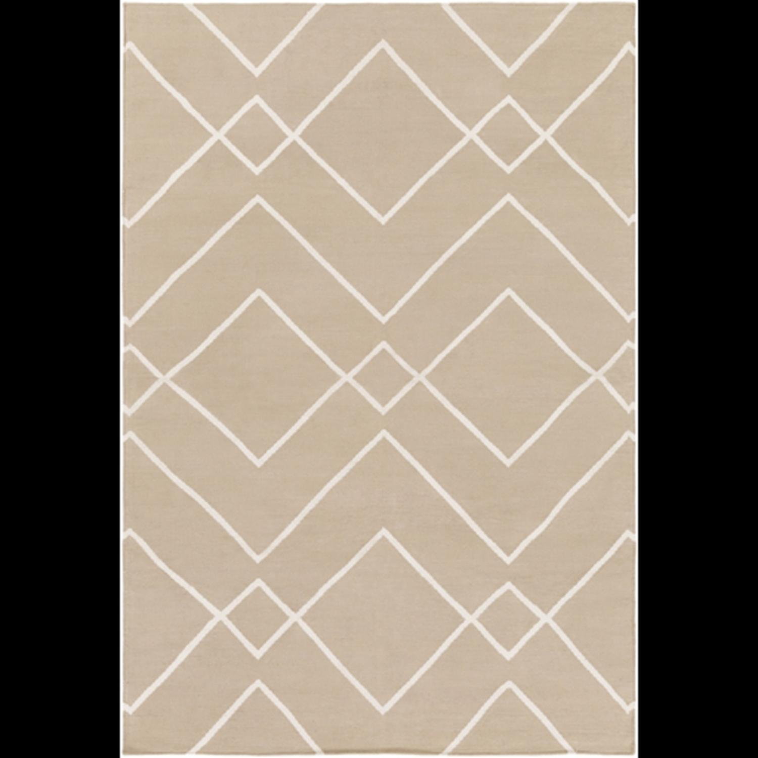 Diva At Home 6' x 9' Lively Masonry Fawn Brown and Misty Gray Area Throw Rug