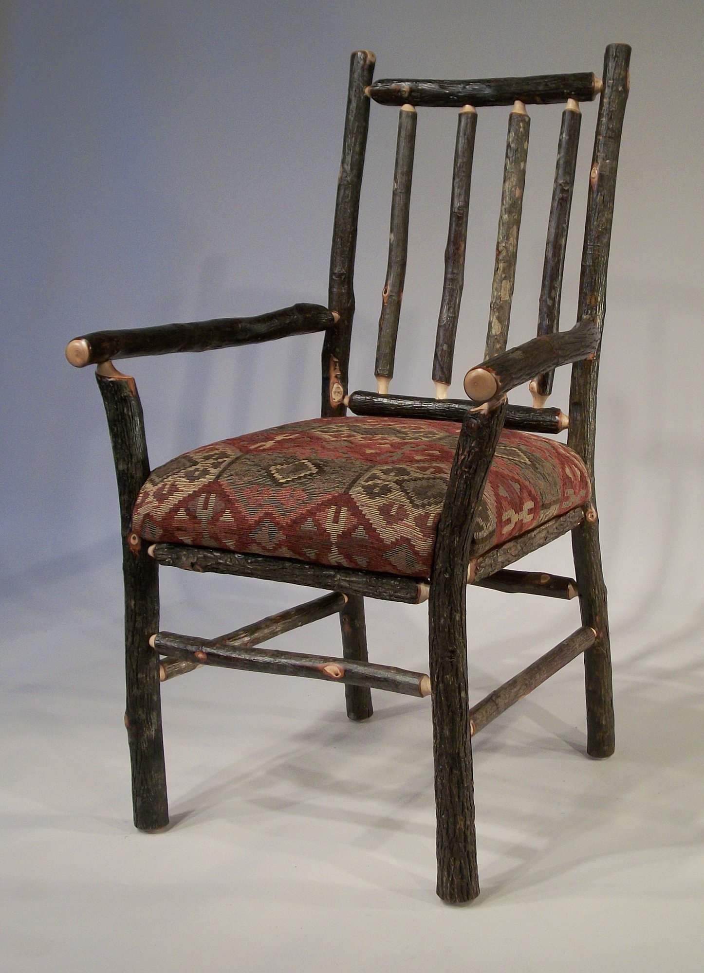 Flat Rock Furniture Berea Rail Back Arm Chair - Upholstery: Braymar
