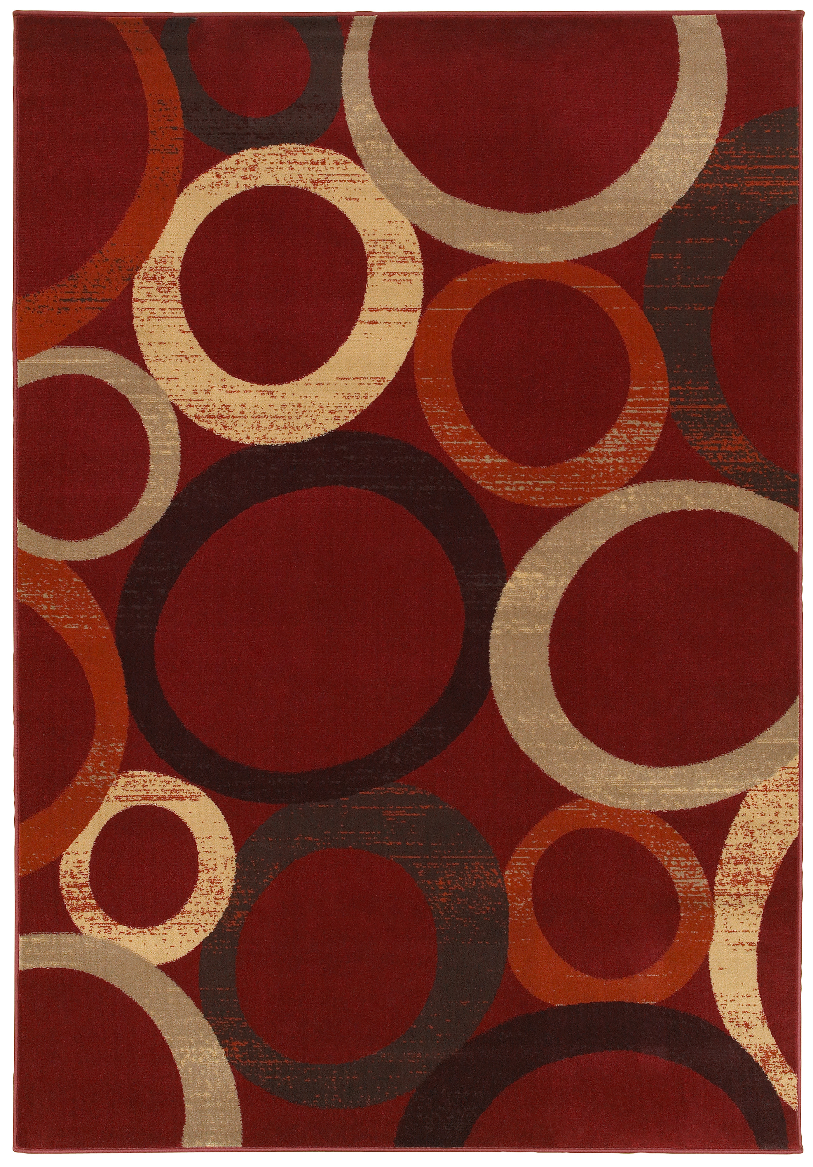 L.R. Home Adana Red 5 ft. 3 in. x 7 ft. 5 in. Plush Indoor Area Rug