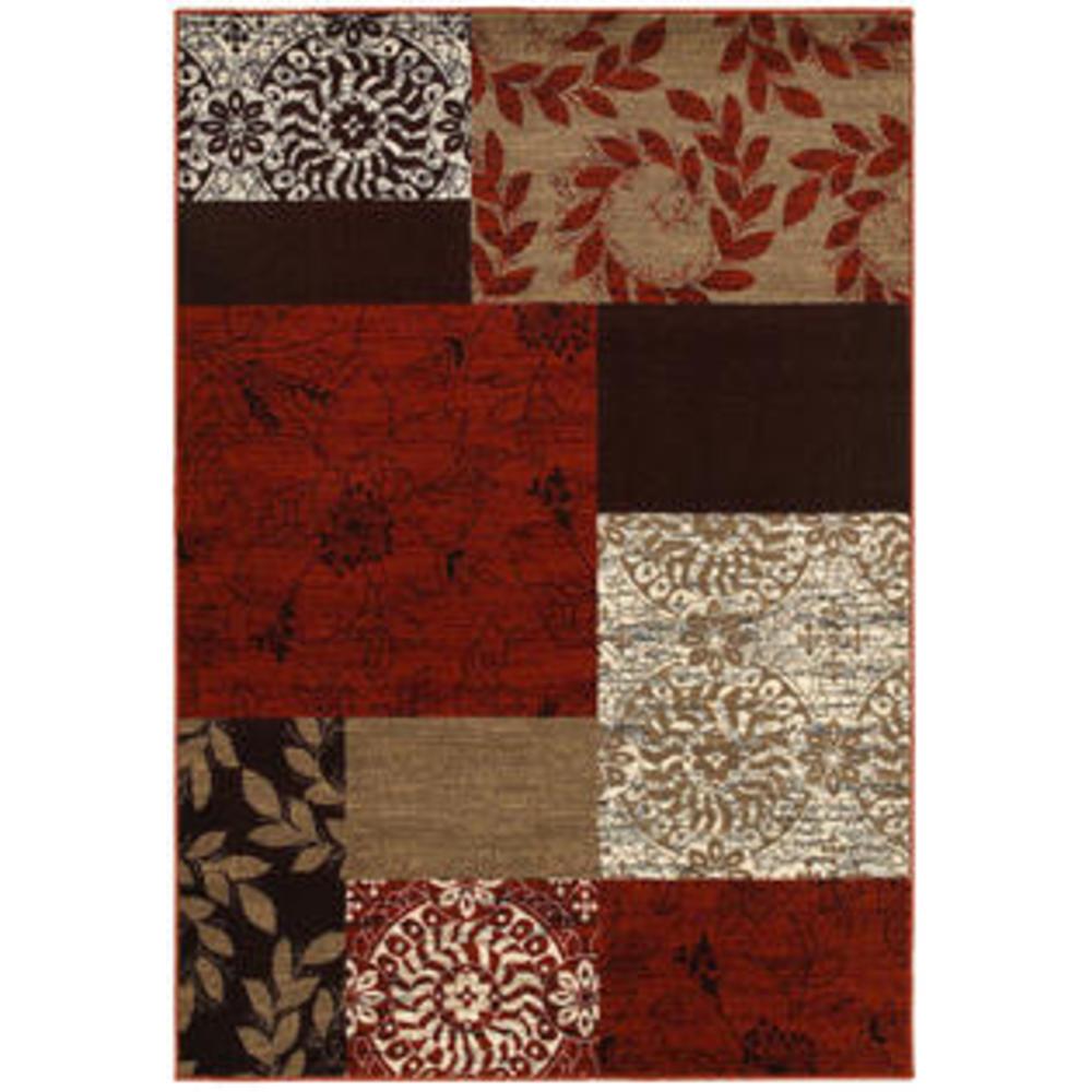 L.R.Home Adana Terracotta 1 ft. 10 in. x 3 ft. 1 in. Plush Indoor Accent Rug