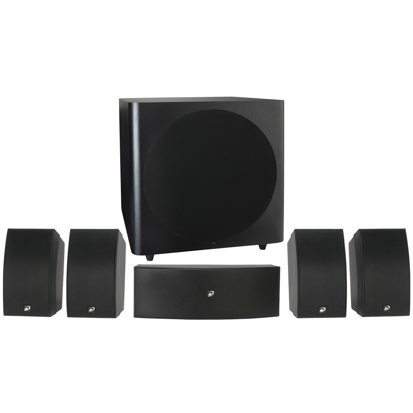Dayton Audio PEX-300-696  HTP-1 5.1 Home Theater Package 8" Powered Subwoofer